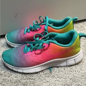 Nike colorful ombre rainbow running shoes 5.0 - Free Runs 5